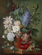 Картина Цветы в терракотовой вазе, Альберт Джонас Бранд